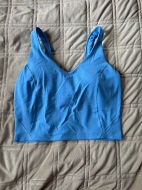 lululemon athletica Bright Blue Longline Sports Bralette